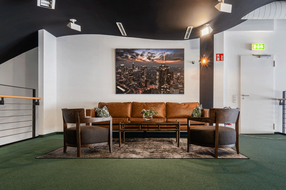Gemütliche Lounge in der Frankfurter Szenelocation dem Maindock